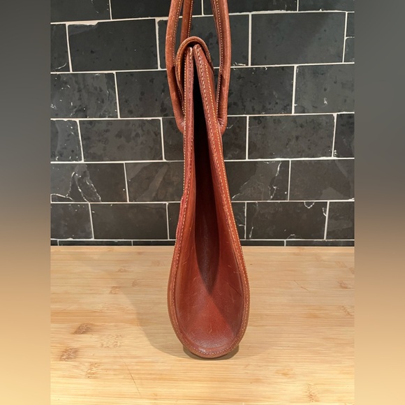 Vintage Brown Leather Bohemian Satchel Purse Bag Tote Western - Picture 4 of 12